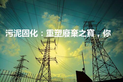 污泥固化：重塑廢棄之寶，你知道它的神奇力量嗎？